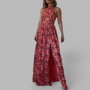 Essential Backless Floral Maxi Dress