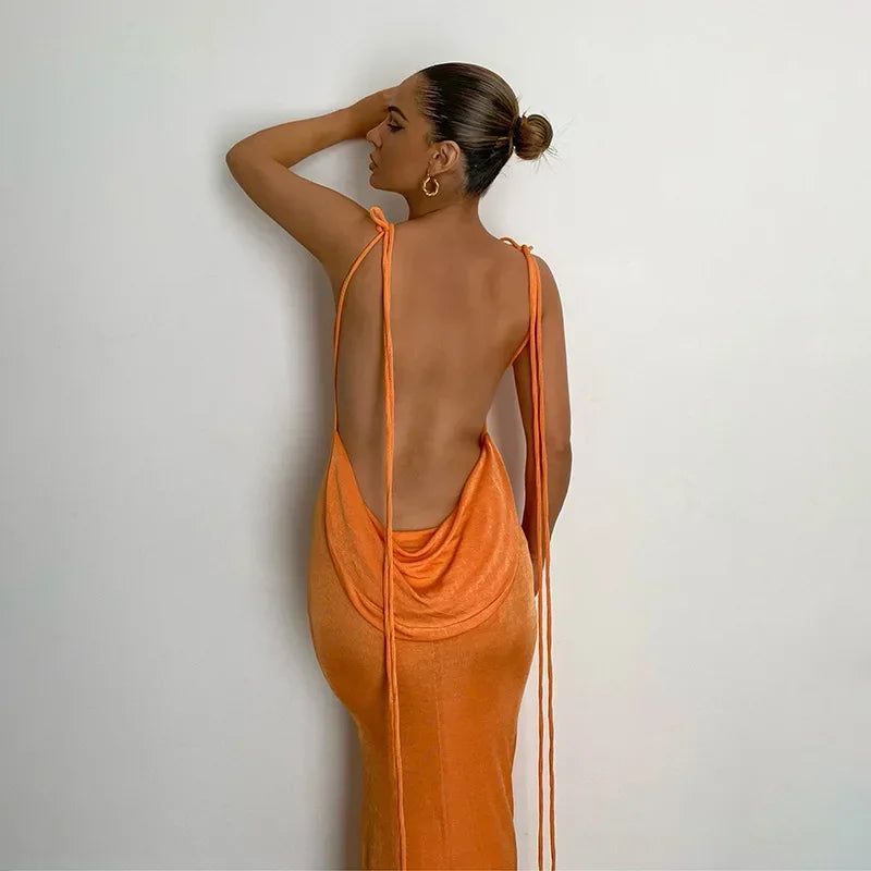 Essential Bare Back Maxi Dress