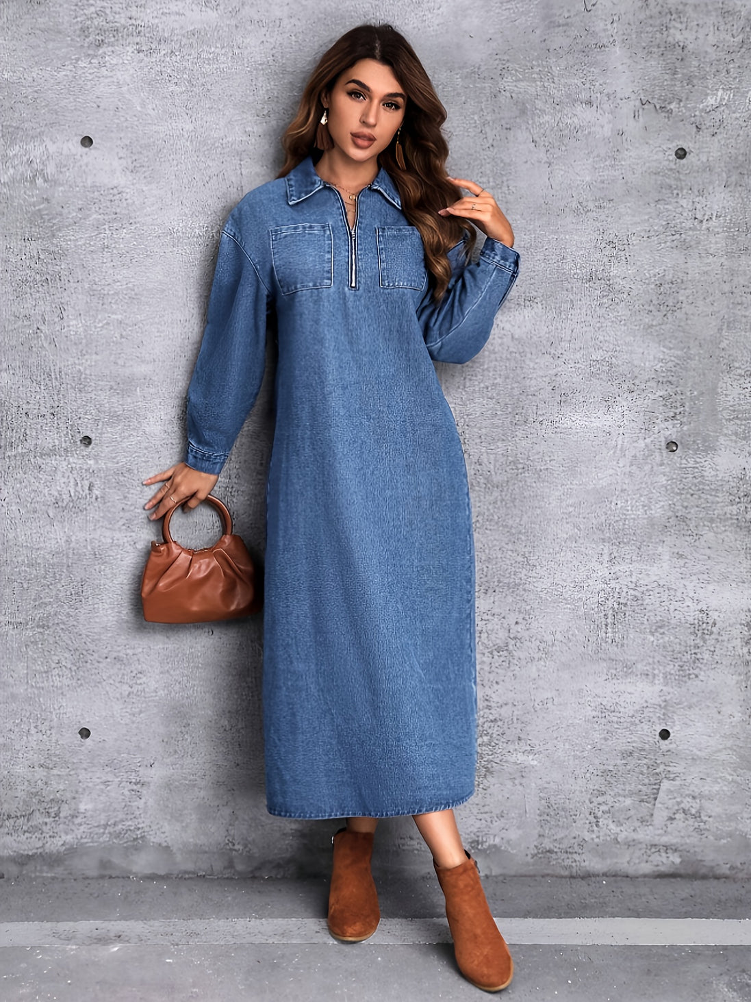 Essential Structured Denim Maxi