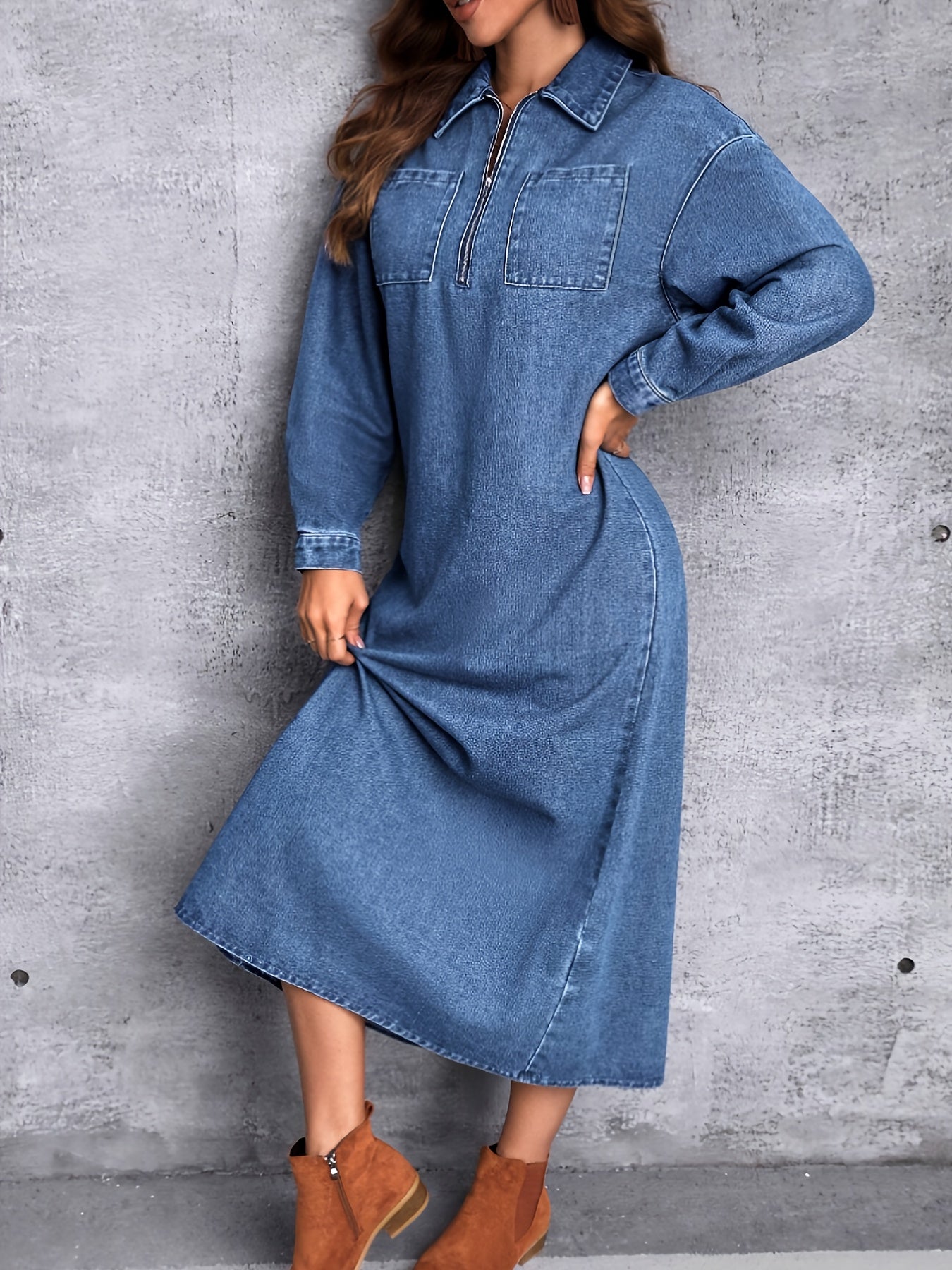 Essential Structured Denim Maxi