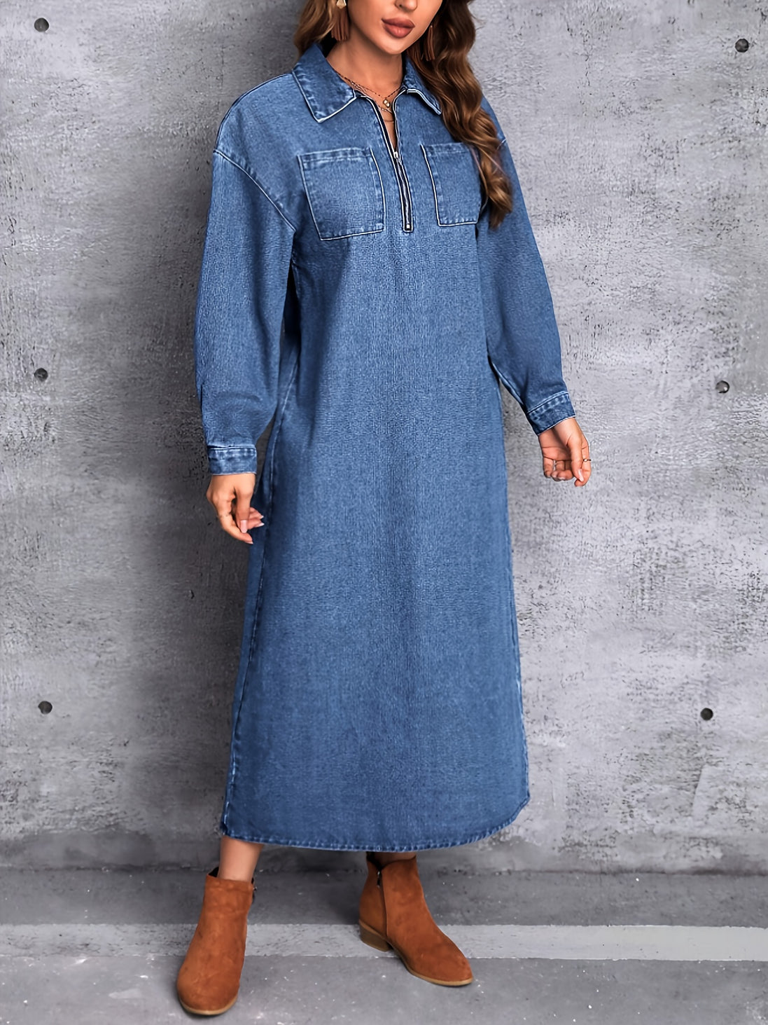 Essential Structured Denim Maxi