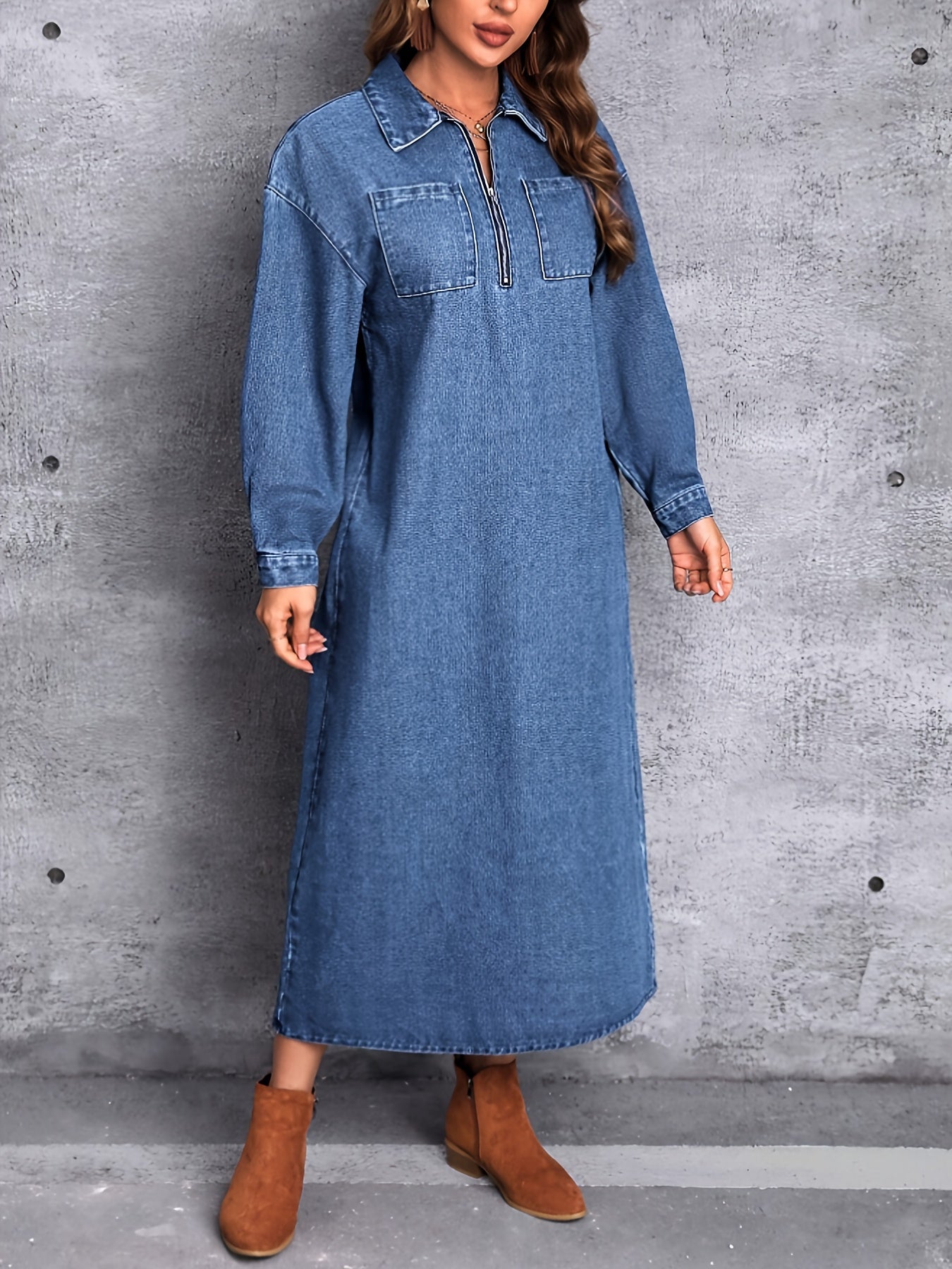 Essential Structured Denim Maxi